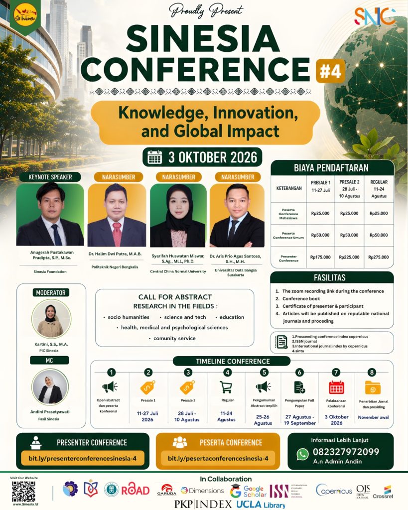 Sinesia Foundation Gelar Sinesia Conference #4, Angkat Tema Knowledge, Innovation, and Global Impact
